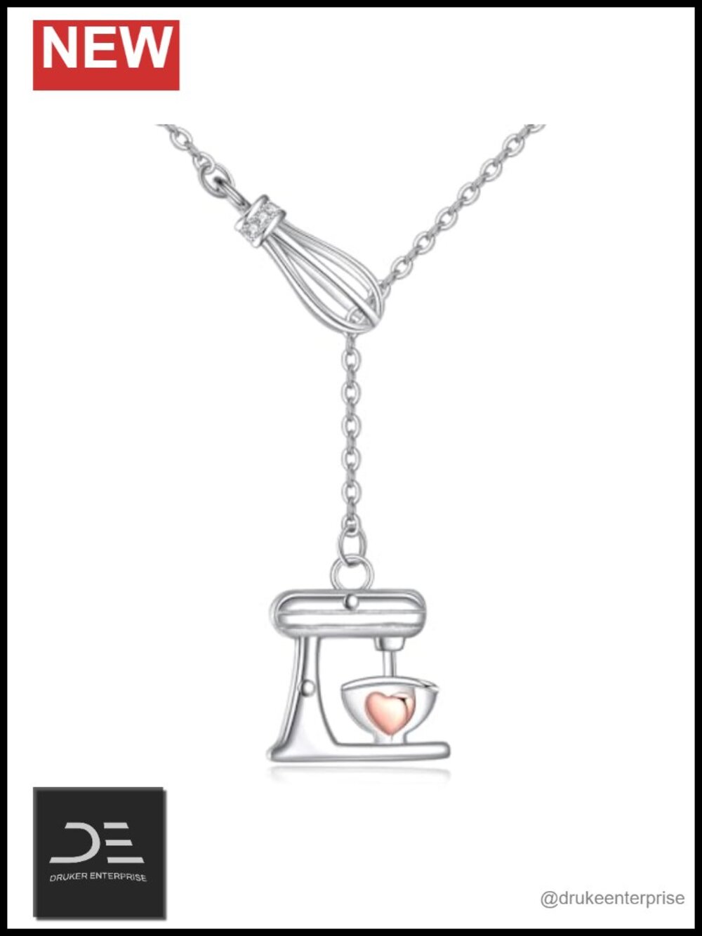 Sterling Silver Baker Necklace Pendant Baking Jewelry Gift